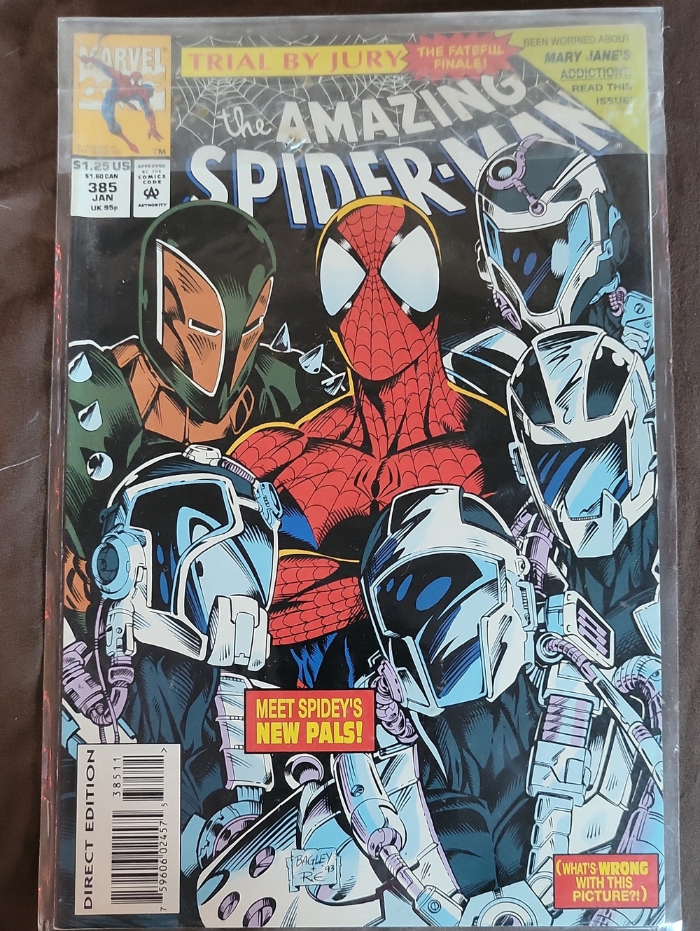 Marvel The Amazing Spider-Man Cover — Red, Black & Blue Artwork